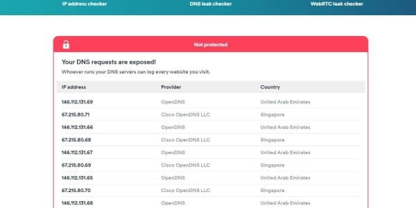 SurfShark DNS Leak