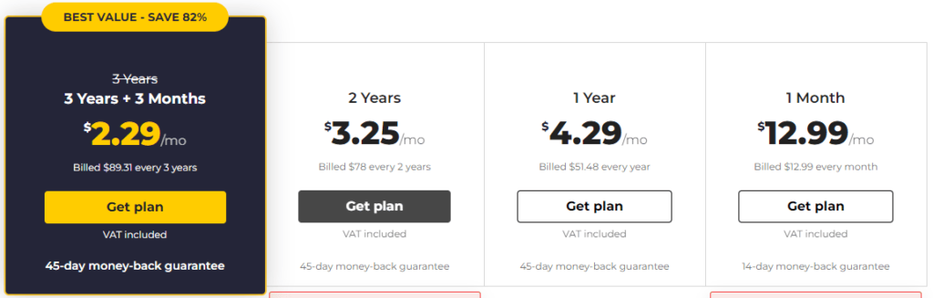 Precios actualizados de CyberGhost