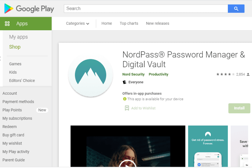 Captura de pantalla 10 del administrador de contraseñas de NordPass