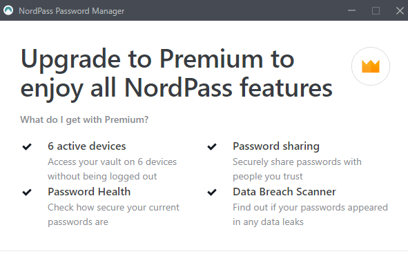 Captura de pantalla 5 del administrador de contraseñas de NordPass