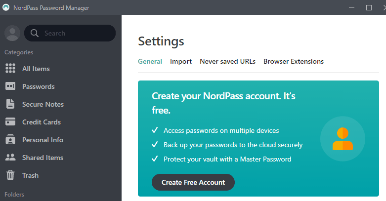 Captura de pantalla 8 del administrador de contraseñas de NordPass