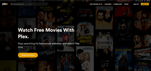 Plex homepage