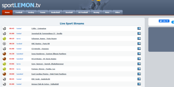sportslemon TV homepage