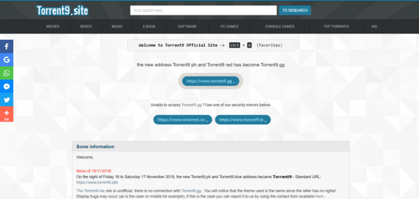 Torrent9 official