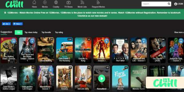 123Chill homepage