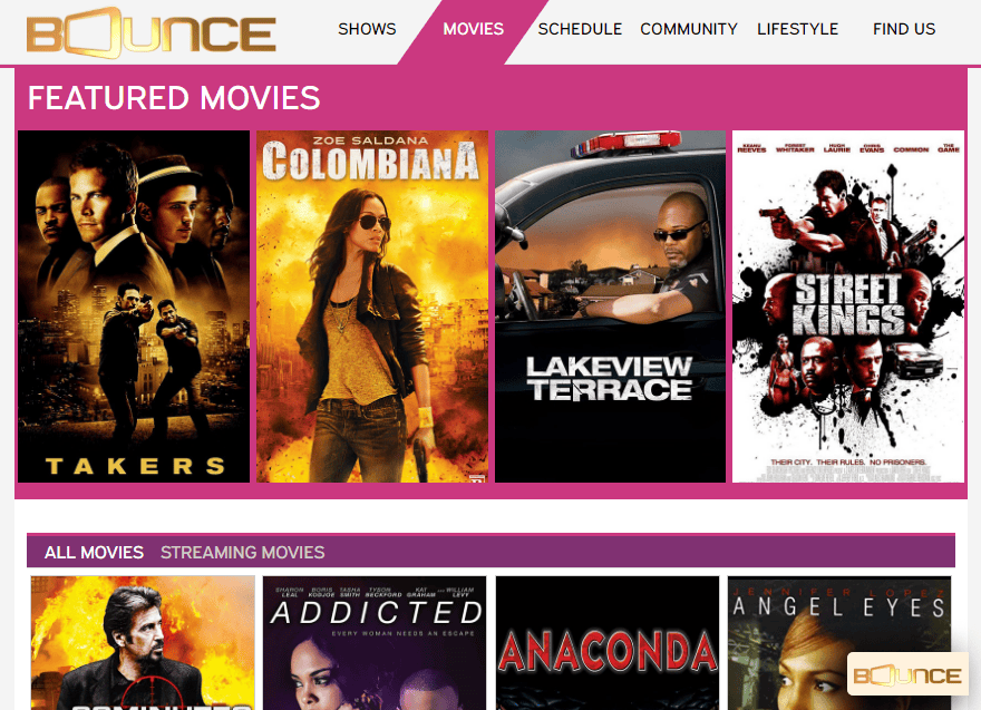 BounceTV homepage