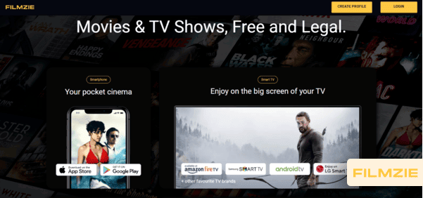 Filmzie homepage