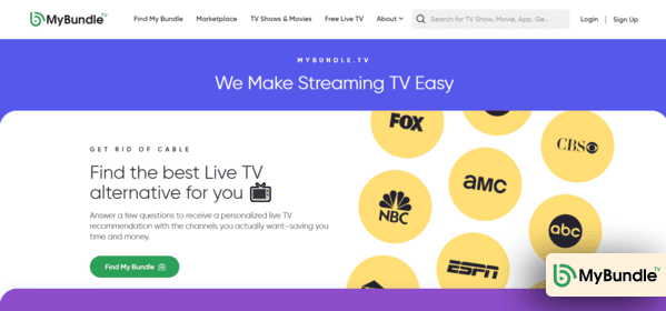 MyBundle TV homepage