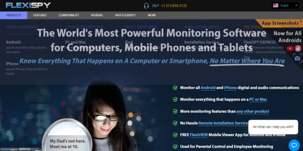 FlexiSPY homepage