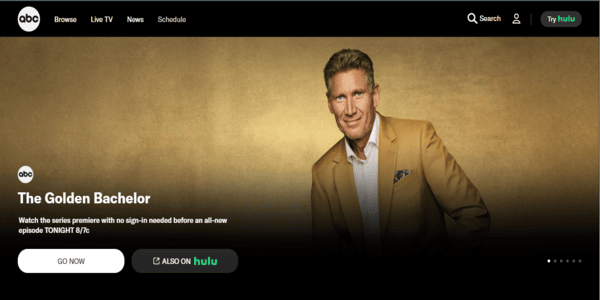 ABC homepage