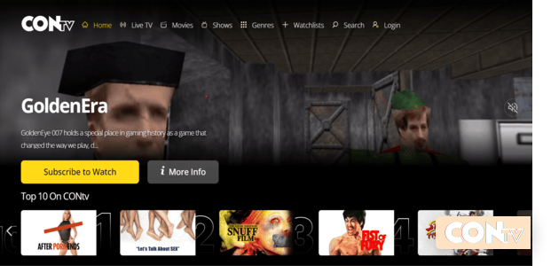 CONtv homepage