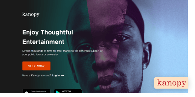 Kanopy homepage