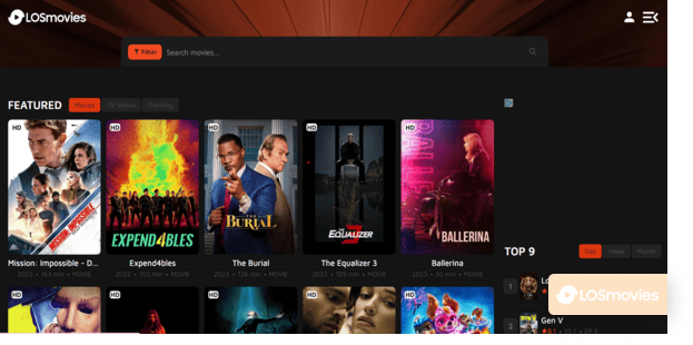 LosMovies homepage