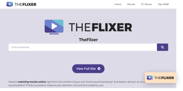 TheFlixer homepage