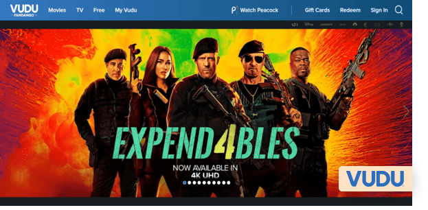 Vudu homepage