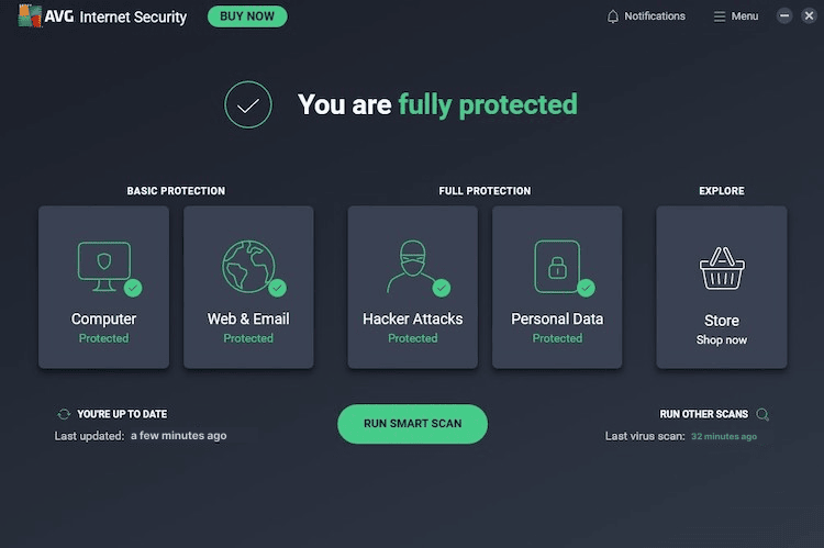 AVG Antivirus Dashboard
