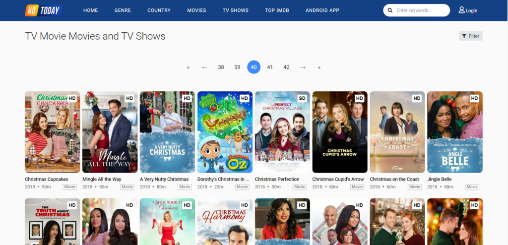 HDToday Interface