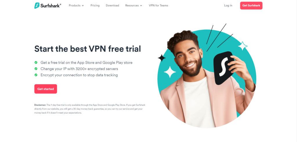Surfshark's free trial