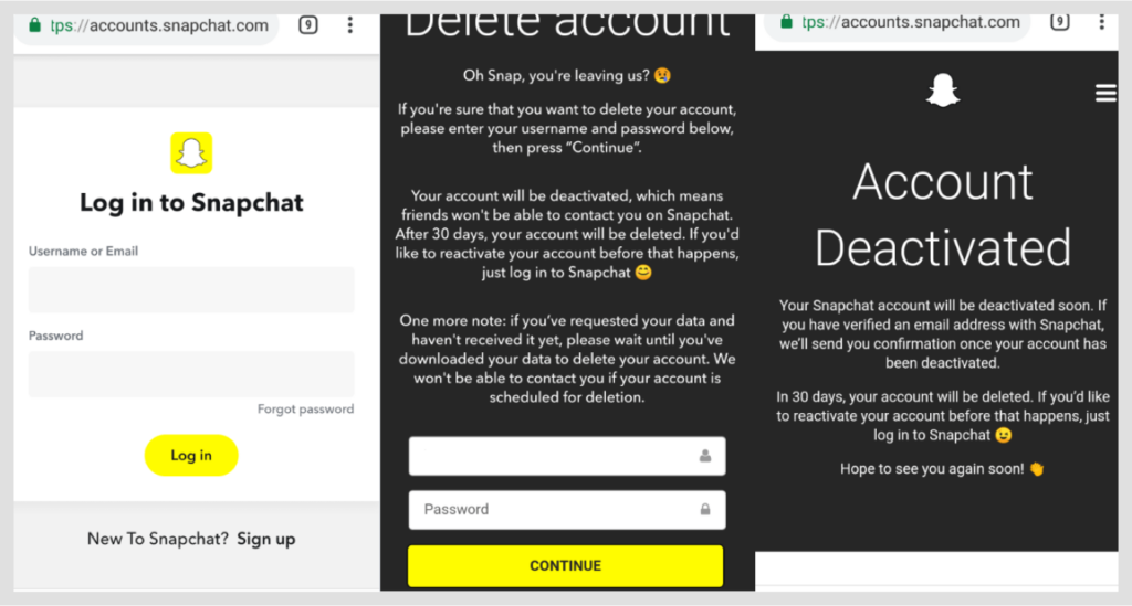 Deleting vs. deactivating Snapchat