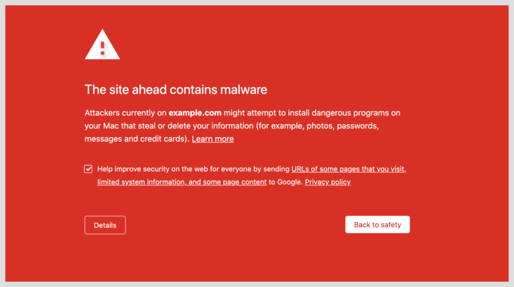 Google blacklist
